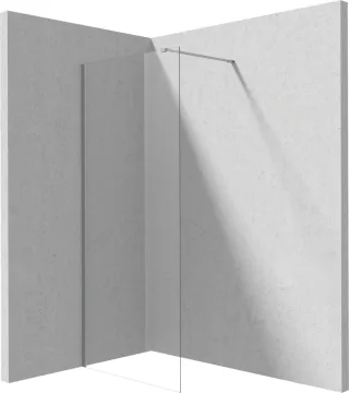 Neuesbad WALK-IN Dusche Wand, Edelstahl Gebürstet 80 CM NB1DEKTJF38P1