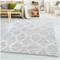SIMPEX24 Teppich Boho Design, Läufer, Höhe: 20 mm, Teppich Wohnzimmer Boho Design Weich 3D Optik Skandinavische Stil