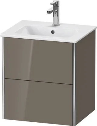 Duravit XSquare Waschtischunterbau wandhängend Flanell Grau Hochglanz 510x418x560 mm - XS430608989 XS430608989