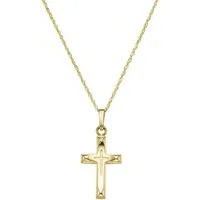 Luigi Merano Goldkette mit Kreuz-Anhänger, Gelbgold 585