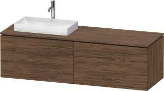 Duravit L-Cube Konsolenwaschtischunterbau wandhängend Nussbaum dunkel Matt 1620x550x482 mm - LC4871L LC4871L21210000