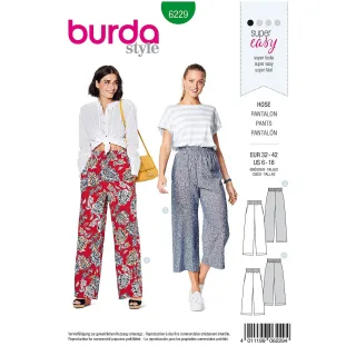 burda Schnitt 6229 "Culotte-Hose"