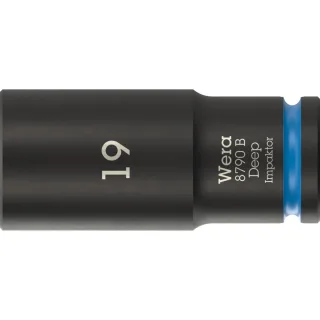 Wera 8790 B Impaktor Deep Steckschlüsseleinsatz mit 3/8 zoll-Antrieb, 19 x 63 mm - 05005560001