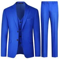 Allthemen Anzug (3 tlg) Herren Slim Fit Hochzeitsanzug komplett 3 teilig Businessoutfit
