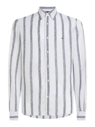 Tommy Hilfiger - Regular Fit Hemd aus Leinen weiß - Gr. - XL