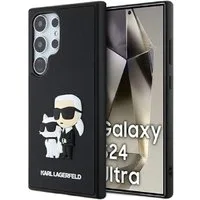 KARL LAGERFELD Handyhülle Case Galaxy S24 Ultra 3D Kunststoff schwarz 6,8 Zoll, Kantenschutz