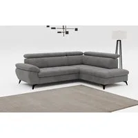 COTTA Ecksofa Hudson L-Form, B: 256 cm, mit Kopfteilverstellung, optional Bettfunktion & Bettkasten