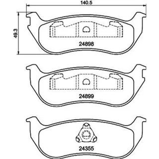Hella Bremsbel?ge hinten Jeep Cherokee Wrangler 8DB355040-451