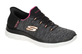 Skechers 149937 BKMT Hands-Free Sneaker Grau Black/Multi Vegan Memory Foam