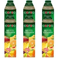Copeo Saft, COPEO Multivitaminsaft enthält Früchte und Vitamine 1000ml 6er Pack