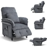 Happy Home Relaxsessel 2 Motoren Elektrischer Relaxsessel, Fernsehsessel mit Liegefunktion