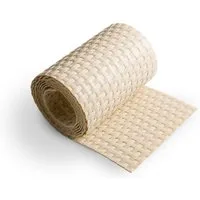 zaunzu Sichtschutzstreifen Rattan Einzelstreifen für Doppelstabmatten Beige 2,55m, (Einzelstreifen, 1), PE für Doppelstabmatten UV-beständiger Sichtschutz