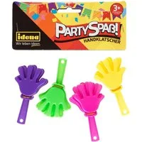 Idena Spiel Idena 40428 - Partyspaß Handklatscher, 4 Stück, in den Trendfarben
