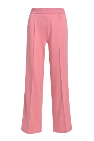 Milano Italy - jersey pants w/ elastic wb french pockets neon coral - Gr. - L
