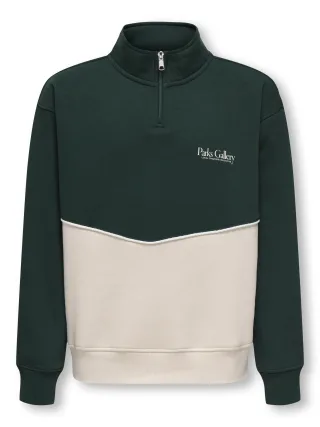 KIDS ONLY - OSJCERES RLX HALF ZIP PARKS HIGH NECK Moonbeam - Gr. - 140