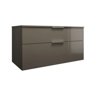 Burgbad Waschtischunterschrank Eqio 619x1200x550 Grau Hochglanz, WXXH120F2010 WXXH120F2010