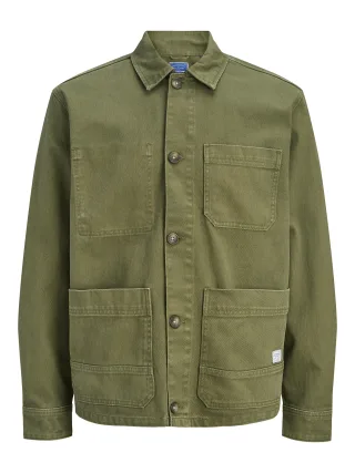JACK&JONES - JPRBLUDERRY WORKER L/S OVERSHIRT Winter Moss - Gr. - XL