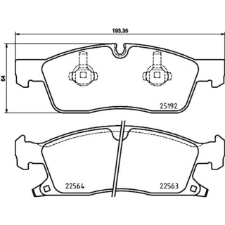 Hella Bremsbel?ge vorne Jeep Grand Cherokee 8DB355025-541
