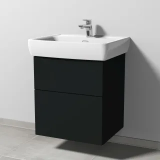Sanipa 3way Waschtischunterbau zu Laufen Pro A Waschtisch mit 2 Auszügen, Vulkan-Matt SP7561V