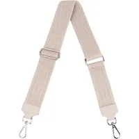 MIRROSI Schulterriemen Made in Italy aus Echtleder Schultergurt für Tasche zum Wechseln (Beige, Karabiner in silberner Farbe, 1x Taschengurt)
