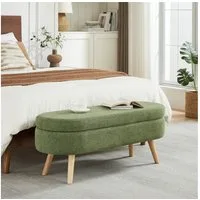 REDOM Sitzbank mit Stauraum (110 cm lange moderne Bank mit Chenille-Bezug, 1-St., 110*40*42cm)