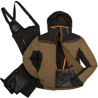 Killtec Skianzug Herren Winterjacke olive + Skihose schwarz, wind- und wasserdicht