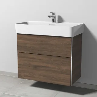 Sanipa 3way Waschtischunterbau zu Laufen VAL Waschtisch mit 2 Auszügen, Eiche-Arizona BR82380