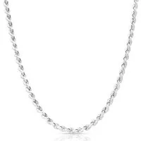 Tony Fein Silberkette Kordelkette 5mm Massiv 925er Sterling Silber Halskette, Made in Italy für Damen und Herren