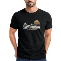 Neverless Print-Shirt Herren T-Shirt Printshirt Outdoor Statement Natur Wandern Fashion mit Print