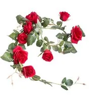 Kunstblume Rosengirlande Dijon Rose, Botanic-Haus, Höhe 10 cm