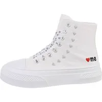 Ital-Design Damen High-Top Freizeit Sneakerboots (85697893) Flach Sneakers High in Weiß