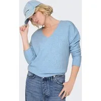ONLY V-Ausschnitt-Pullover ONLRICA LIFE L/S V-NECK PULLO KNT NOOS Materialmix, regular fit