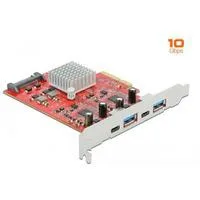 PCIe x4> 2x USB 3.2 Gen 2 Typ-A + 2x USB-C, USB-Controller