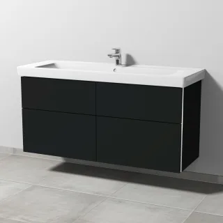 Sanipa 3way Waschtischunterbau zu Villeroy & Boch Subway 2.0 Waschtisch mit 4 Auszügen, Vulkan-Matt BP6161V