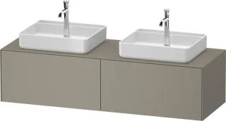 Duravit White Tulip Konsolenwaschtischunterbau wandhängend Stein Grau Seidenmatt 1300x550x408 mm - W WT4865B92920000