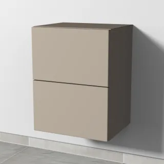 Sanipa 4balance Anbauschrank mit 2 Auszügen, Sandgrau-Matt, DL10067 DL10067