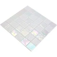 Mosani Mosaikfliesen Glas Mosaikfliese medio flip flop irisierend weiss mehrfarbig