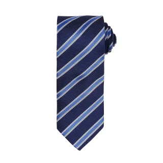 Premier Herren Krawatte mit Waffel-muster (2 Stück/Packung) (Marineblau / Royal blau)