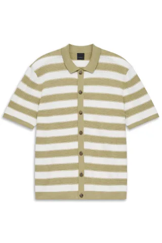 bugatti - Herren Polo 1/2 Arm oliv - Gr. - XXL