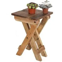 Casa Moro Klapptisch Holz Beistelltisch Leoni Klapphocker Gartenhocker Holzhocker, aus Massivholz gefertigt