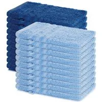Lavea Waschhandschuh 20er Set Waschhandschuhe, 15 x 21 cm, Elena-Frottierserie, Waschlappen, (20-St), 500 g/m² Frottier, weich & saugstark, pflegeleicht