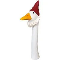 Online-Fuchs Gartenfigur Gänsehals Gartenstecker Gans - lustige Deko Gartenfiguren, Beetstecker, Gänsekopf für außen, 35 bis 38 cm groß