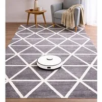 Vimoda Teppich Viva Classic, Wohnzimmer Rauten Motiv, Rechteckig, Höhe: 12 mm, Läufer Wohnzimmer, Schlafzimmer Küche