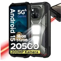DOOGEE V Max LR 5G AI Outdoor Handy, 40m Laserdetektion, 512GB, 20500mAh/45W Smartphone (6.78 Zoll, 512 GB Speicherplatz, 200 MP Kamera, 1200LM Campinglampe, 120Hz, 200MP+32MP Kamera, NFC, WiFi6E, 3 Karten)
