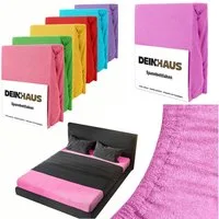 DH DEIN . HAUS Spannbettlaken Frottee SOFT, Baumwolle, Gummizug: rundum, (1 Stück), weich saugfähig atmungsaktiv Rundumgummi formstabil bis 20 cm