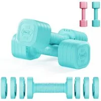 Dripex Hantel-Set verstellbare Hanteln Set 2er 2,5kg/5kg, justierbare 6 Hantelplatten