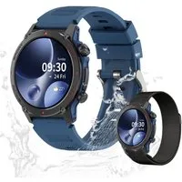 Zevelora Fitness-Tracker IP68 Wasserdicht mit Herzfrequenz Robust Herren Smartwatch (3,6 cm/1,4 Zoll, Android/iOS), 1-tlg., Bluetooth Sportuhr Schrittzähler Schlafmonitor für Android / iOS