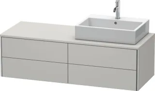 Duravit XSquare Konsolenwaschtischunterbau wandhängend Betongrau Matt 1400x548x400 mm - XS4913R0707 XS4913R0707