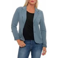 malito more than fashion Jackenblazer malito Damen Blazer klassisch, Sakko im Basic Look, Kurzjacke mit Sweat Blazer Jacke in Used Look Optik
