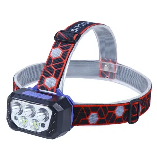 Motion Sensor Powerful LED Headlamp 5 Led Strong Light Rechageable Headlight Fishing Camping Outdoor Head Lamp Work Flas